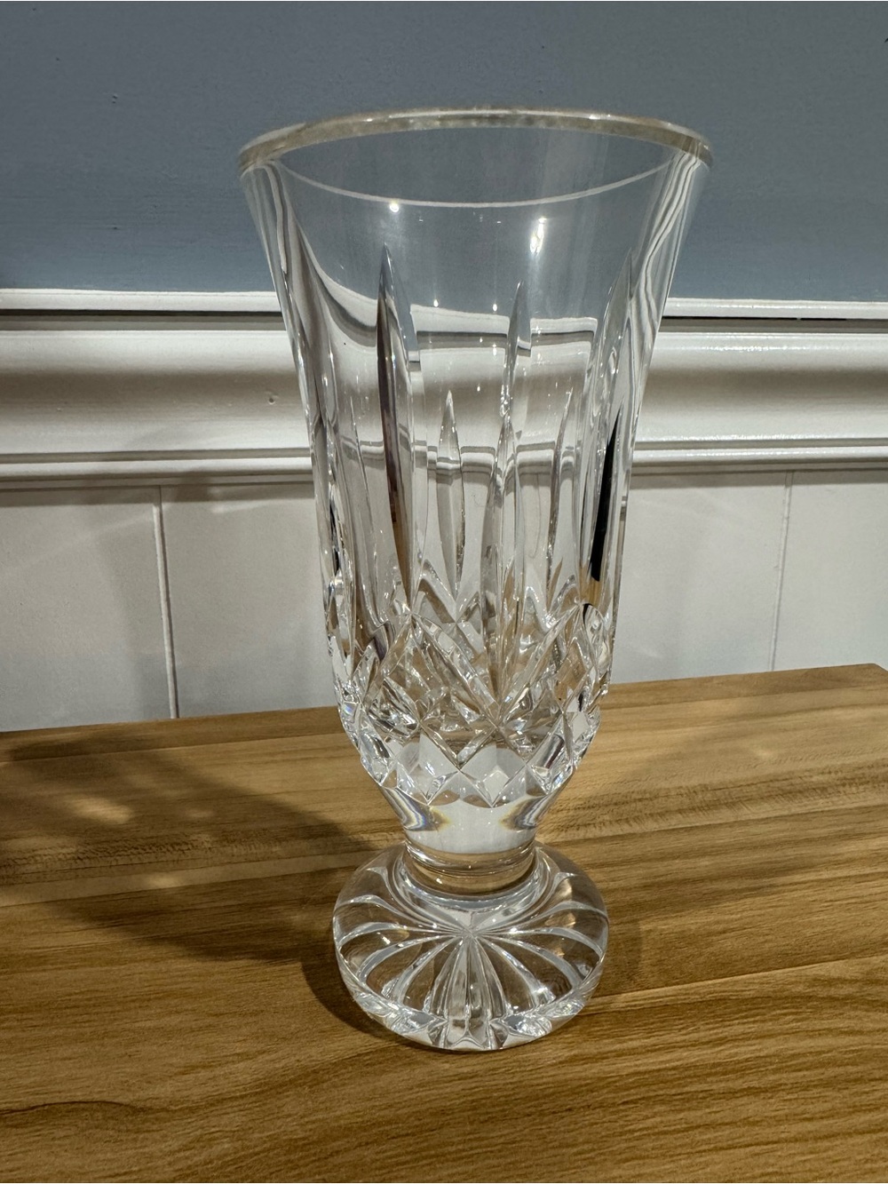 Waterford Cut Crystal Vase - Elegant Dining Centerpiece